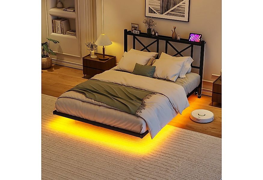 OKWISH Kinderbett Eisenbett Metallbett (aus Metall, schwebender Bettrahmen günstig online kaufen