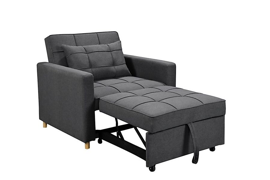Happy Home Schlafsofa Schlafsessel Sofabett mit Kissen Gästebett Lounge Ses günstig online kaufen