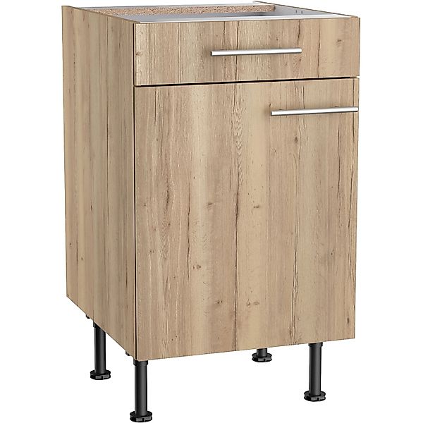 Optifit Küchen-Unterschrank Erik290 50 cm x 87 cm x 58,4 cm Wildeiche günstig online kaufen