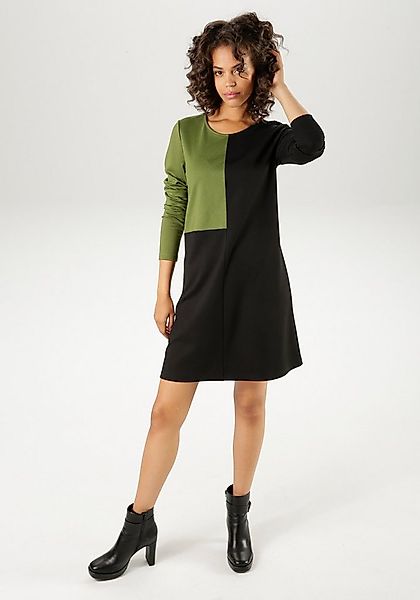 Aniston CASUAL Jerseykleid mir raffiniertem Farbeinsatz günstig online kaufen