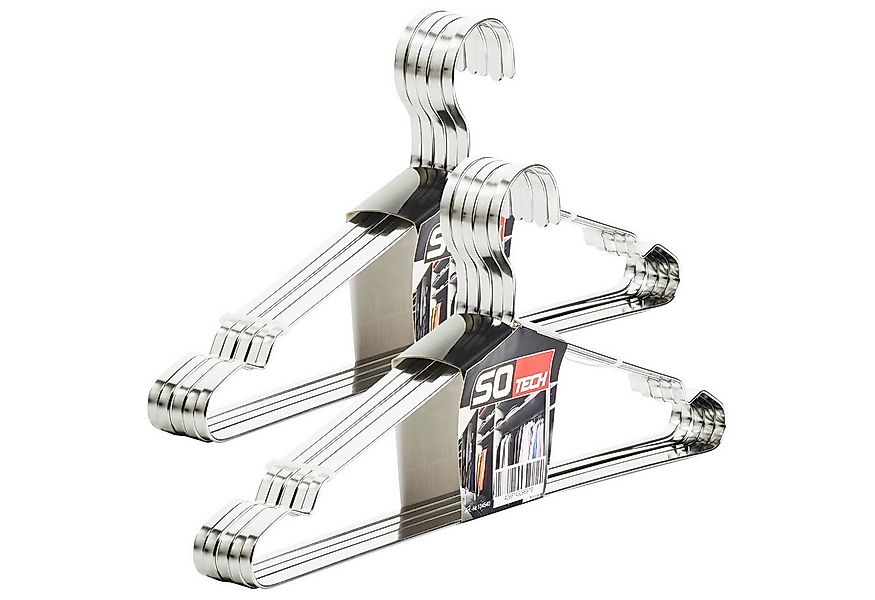 SO-TECH® Kleiderbügel Garderobenbügel Design Edelstahl 450 x 193 mm mit Hak günstig online kaufen