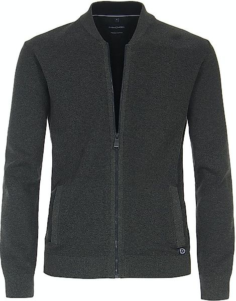 Casa Moda Zip Strickjacke Anthrazit - Größe 3XL günstig online kaufen
