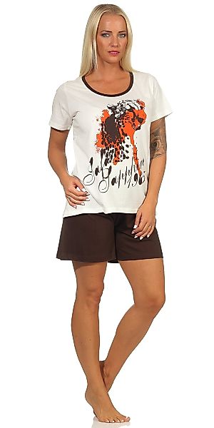 Moonline Schlafanzug Kurzer Damen Pyjama Schlafanzug günstig online kaufen