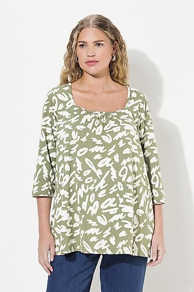 Ulla Popken T-Shirt Shirt A-Linie Zierfalten günstig online kaufen