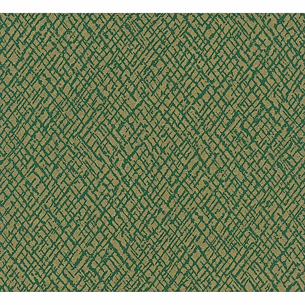 Marburg Vliestapete Papis Loveday Struktur Grün Gold FSC® günstig online kaufen