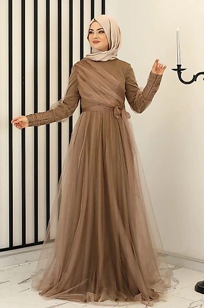 Modavitrini Tüllkleid Langärmliges Maxikleid Damen Muslimisches günstig online kaufen