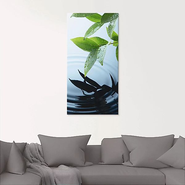 Artland Glasbild »Pflanze und Wasser«, Zen, (1 St.), in verschiedenen Größe günstig online kaufen