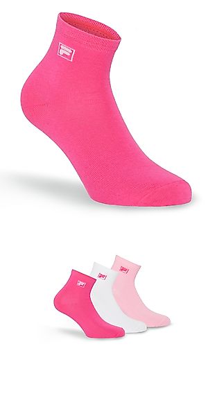 Fila Kurzsocken "UNISEX QUARTER PLAIN SOCKS", (3 Paar), mit eingestrickem L günstig online kaufen