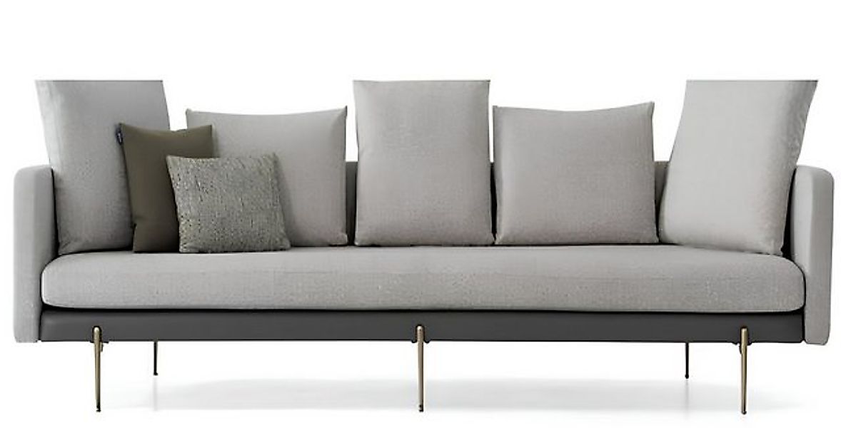 Xlmoebel 4-Sitzer Zeitgemäßes 4-Sitzer-Sofa in Grautönen für das Wohnzimmer günstig online kaufen