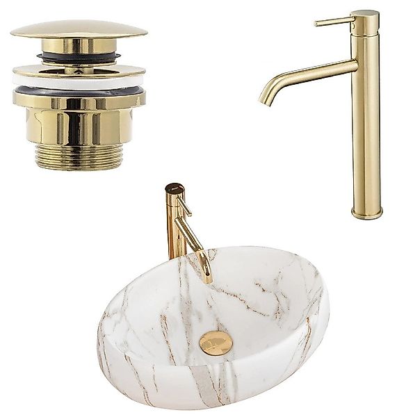 wohnwerk.idee Aufsatzwaschbecken Waschbecken Design Linda Lava günstig online kaufen