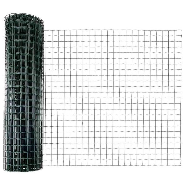 vidaXL Zaun mit Pfosten Grün 1 x 10 m Stahl 3335999 günstig online kaufen