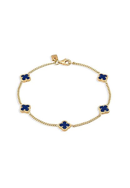 Kuzzoi Silberarmband Kleeblatt Emaille 925 Sterling Silber vergoldet günstig online kaufen
