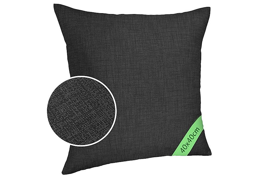 ANRO Dekokissen MrJack Kissenbezug Leinenoptik Deko Kissen Uni, Sofakissen günstig online kaufen