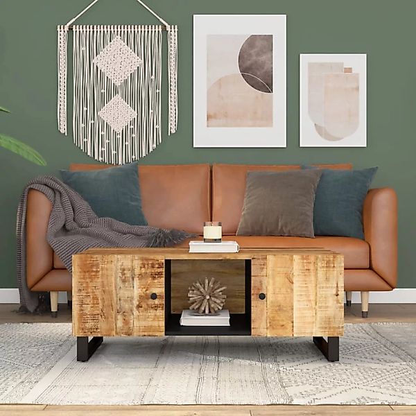 Vidaxl Couchtisch 100x54x40 Cm Massivholz Mango & Holzwerkstoff günstig online kaufen
