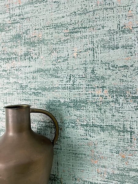 Newroom Vliestapete, Grün Tapete Modern Used-Look günstig online kaufen