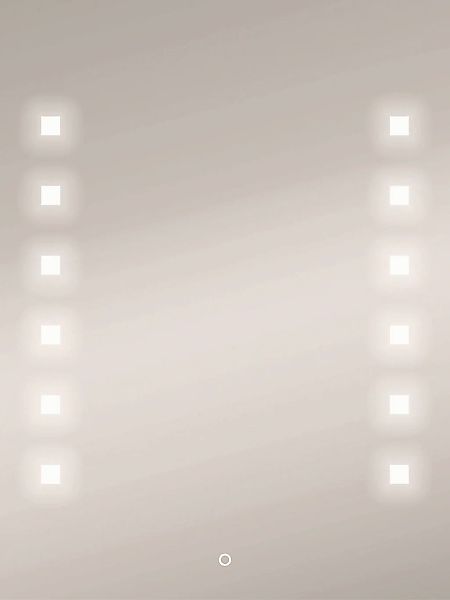 Kristall-Form LED-Leuchtspiegel Capella II 60 cm x 80 cm Silber günstig online kaufen