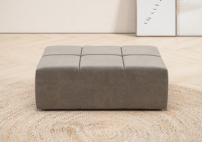 Home affaire Polsterhocker "B/H/T: 107 x 39 x 107" passend zur "Ancona"-Pol günstig online kaufen