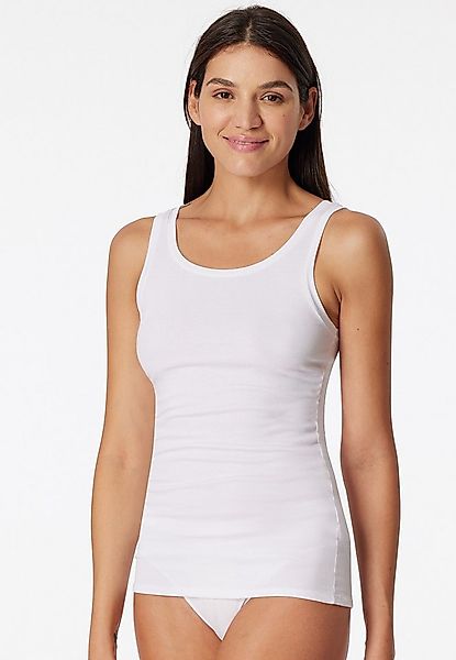 Schiesser Tanktop Pure Rib tiefer Rundhals-Ausschnitt, elastisch, breite Tr günstig online kaufen