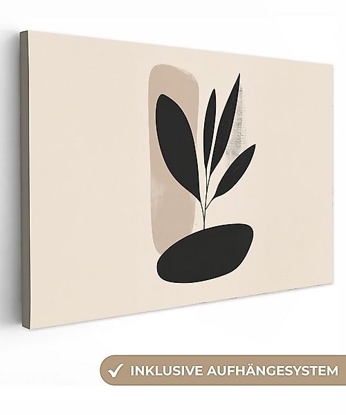 OneMillionCanvasses® Leinwandbild Pflanze - Beige - Japanisch, Fotodruck (1 günstig online kaufen