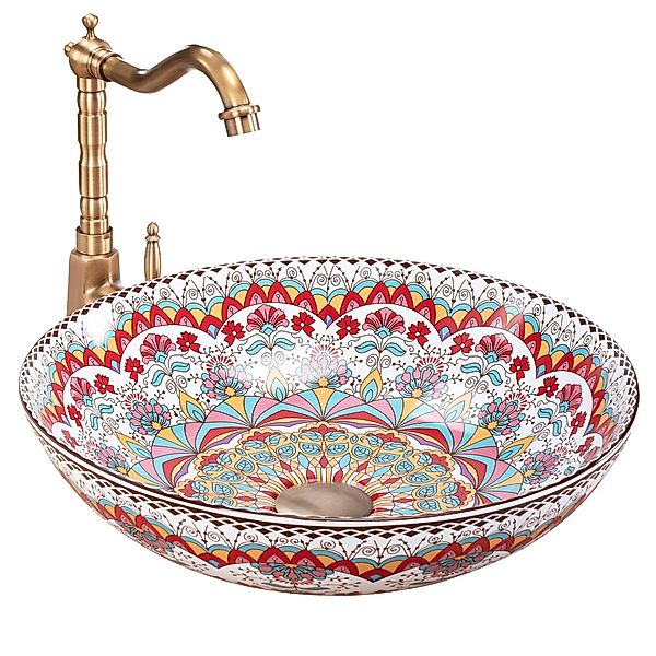 GTM Design Aufsatzwaschbecken Glanz - Modern Waschbecken ohne Hahnloch - El günstig online kaufen