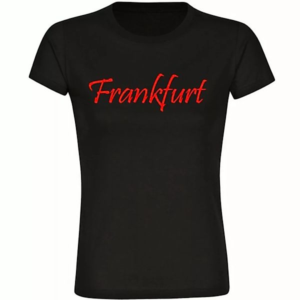 multifanshop T-Shirt Damen Frankfurt - Schriftzug - Frauen günstig online kaufen