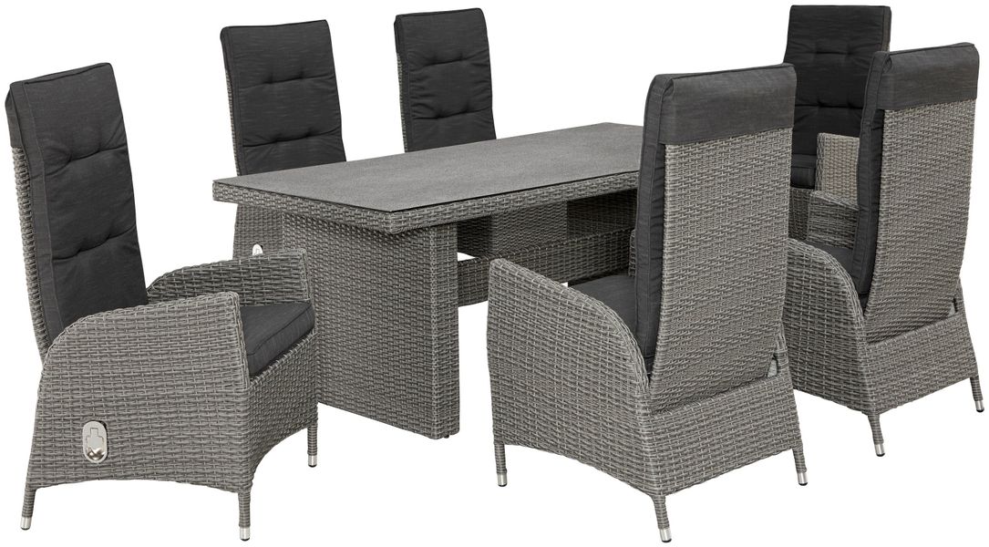 KONIFERA Garten-Essgruppe Brisbane, (Set, 13-tlg., 6 günstig online kaufen