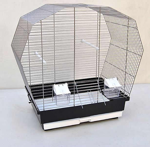 Ollesch Vogelkäfig Vogelkäfig Vogelheim für Sittiche chrom schwarz 57 cm günstig online kaufen