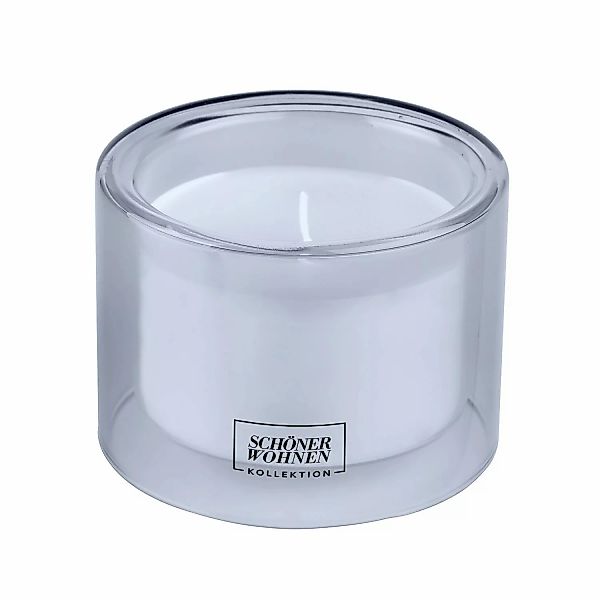 Schöner Wohnen Duftkerze M im Glas Blau Cotton Ø 9,5 cm x 7 cm günstig online kaufen
