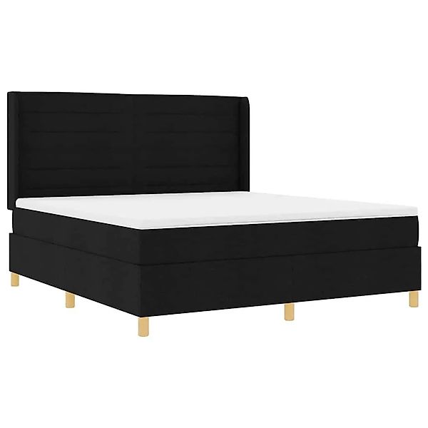 vidaXL Boxspringbett mit Matratze Schwarz 140 x 200 cm Stoff 3343646 günstig online kaufen