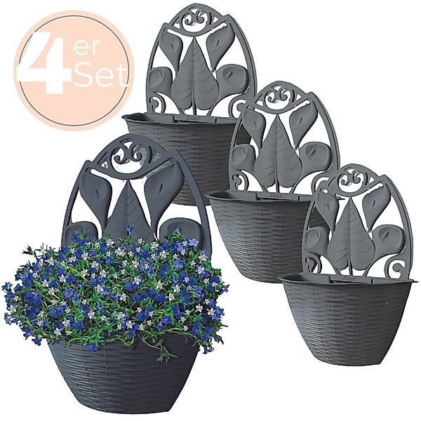 GarPet Blumentopf 4x Blumentopf Wand Blumen günstig online kaufen