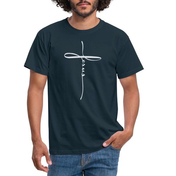 Spreadshirt T-Shirt Jesus Kreuz Christlich Männer günstig online kaufen
