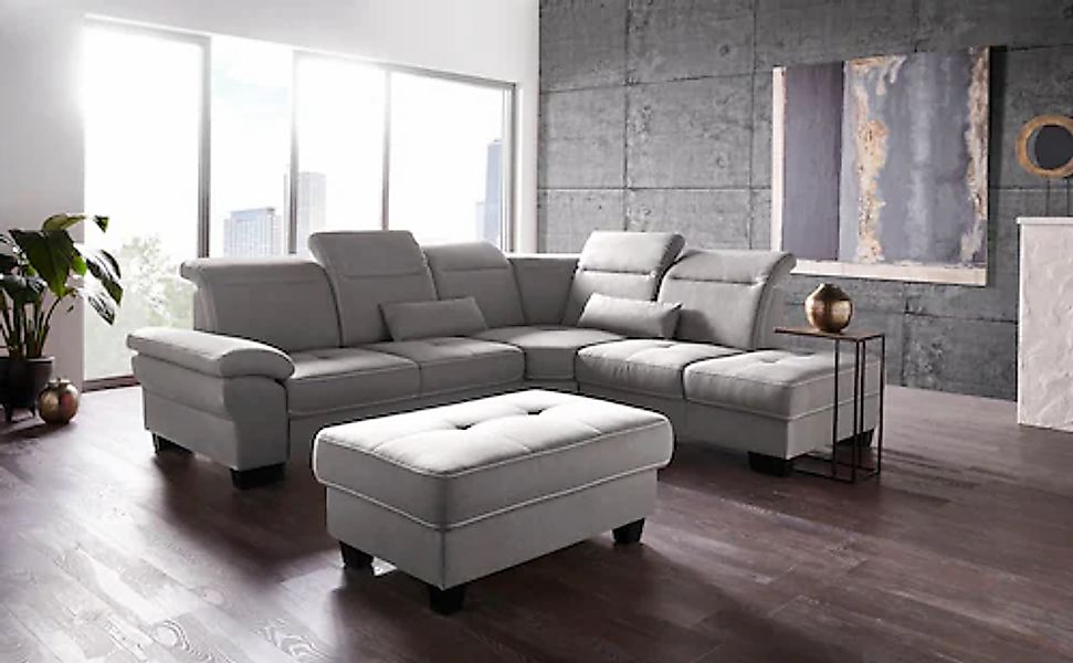 Home affaire Ecksofa »Cornwall L-Form« incl. Sitztiefenverstellung, mit Bet günstig online kaufen