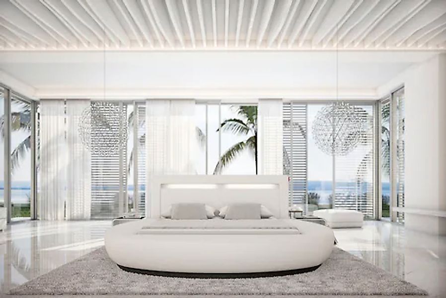 SalesFever Rundbett »Komfortables Polsterbett« Rundbett in Kunstleder: Desi günstig online kaufen