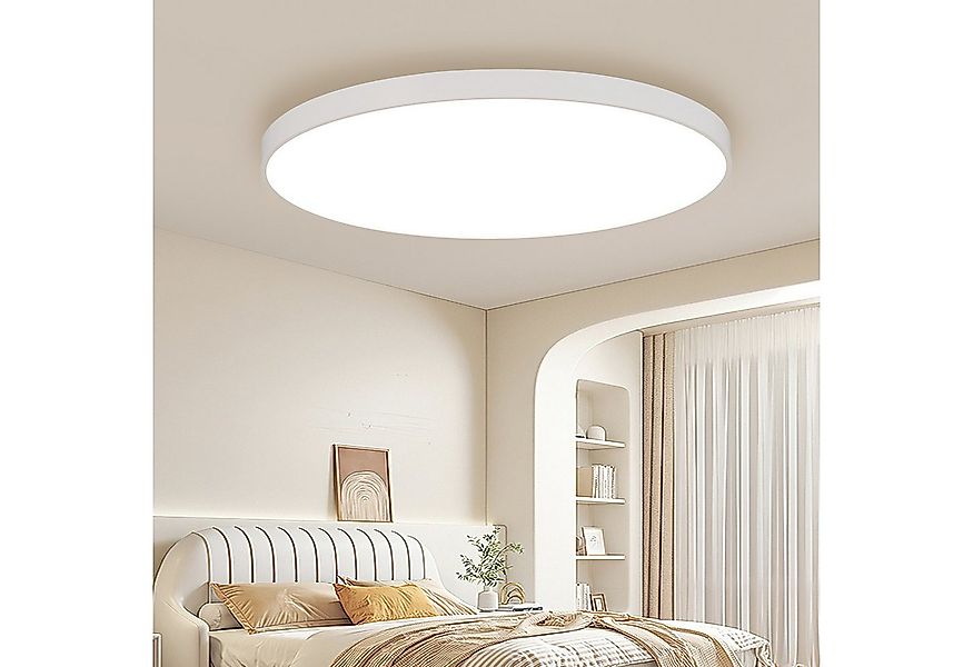 JDONG LED Deckenleuchte Flach Rund Weiß 23cm/30cm/37cm/40cm/50cm Deckenlamp günstig online kaufen
