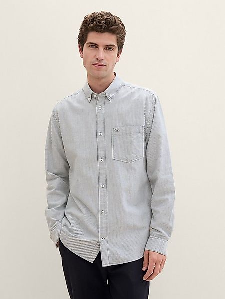 TOM TAILOR Langarmhemd Blusen & Shirts Regular Fit Hemd mit Brusttasche günstig online kaufen