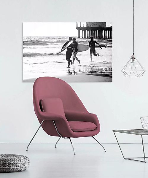 queence Acrylglasbild "Surfer am Strand" günstig online kaufen