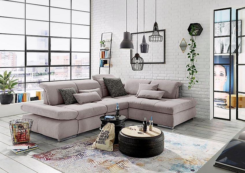 set one by Musterring Ecksofa SO 4100 mit komfortablen Federkern und Kopfte günstig online kaufen