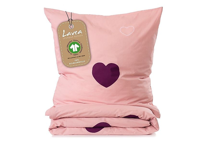 Lavea Kinderbettwäsche Bettwäsche Kinder Herzen Set, mit Reißverschluss, mi günstig online kaufen