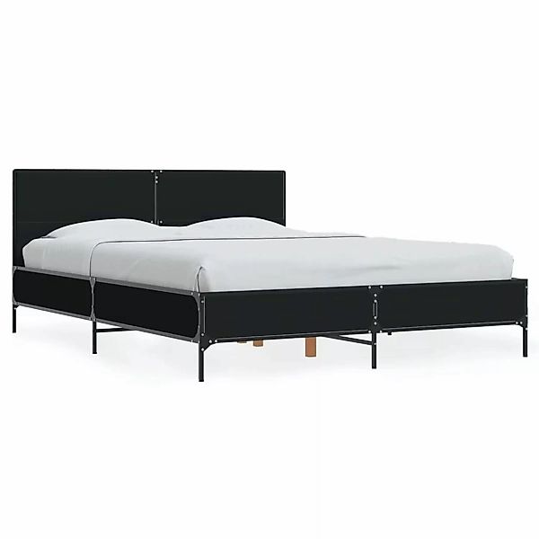 vidaXL Bettgestell Grau Sonoma 140x200 cm Holzwerkstoff und Metall2008172 günstig online kaufen