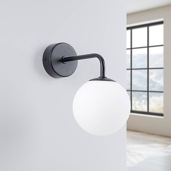 Wandlampe Astral, schwarz, Ausladung 22 cm, Stahl/Glas günstig online kaufen