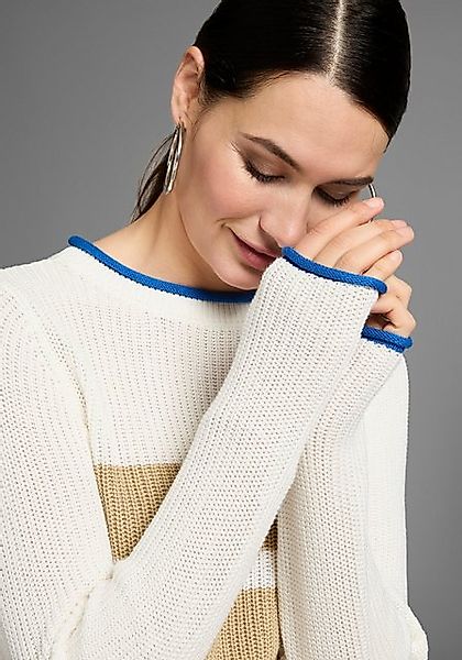 HECHTER PARIS Streifenpullover, mit Kontrastkante günstig online kaufen