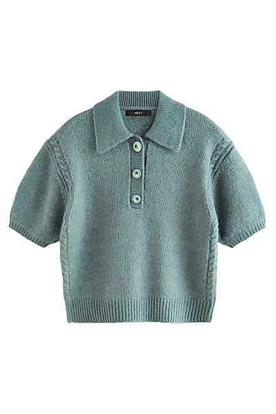 Next Strickpullover Weiches, kurzärmeliges Strick-Polohirt mit günstig online kaufen