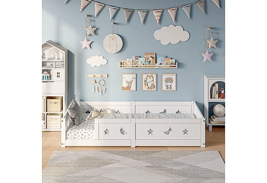 Gdood Kinderbett Massivholzbett Bodenbett Zaunbett Einzelbett Montessori (1 günstig online kaufen