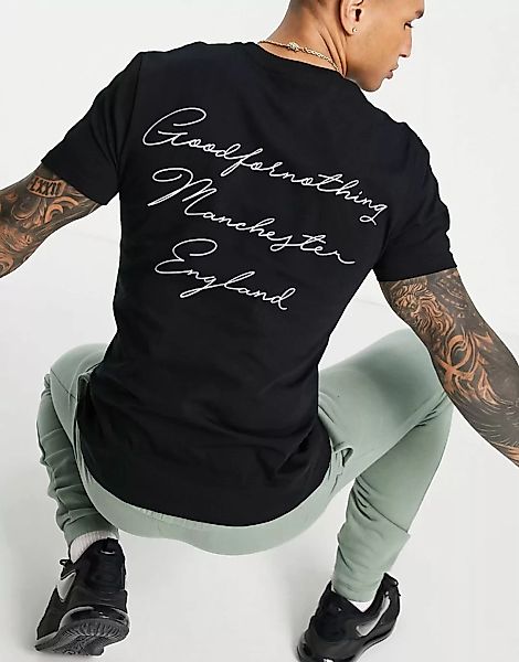 Good For Nothing – T-Shirt in Schwarz mit Logo auf der Brust und Schriftzug günstig online kaufen