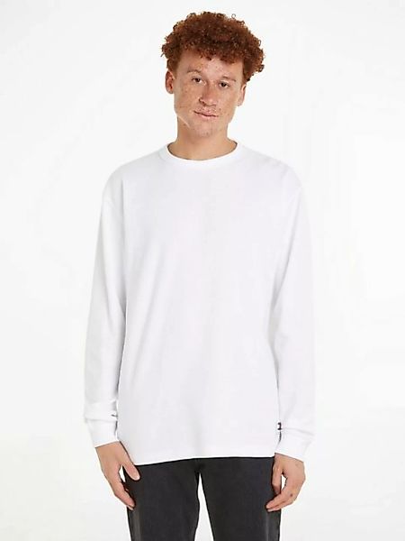 Tommy Jeans Langarmshirt TJM REG LS WAFFLE TEE mit Markenlabel am Bund günstig online kaufen