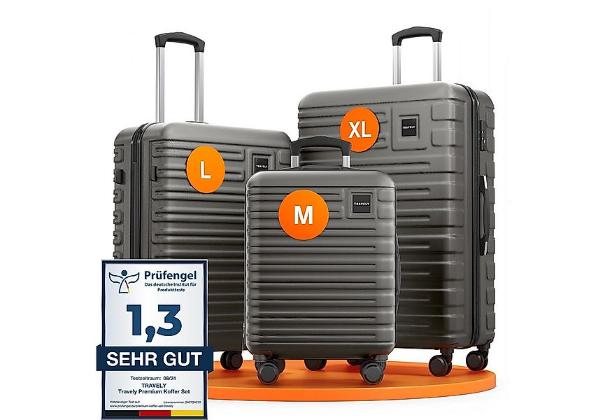 Travely Koffer Polycarbonat Koffer Set - 3 teiliges Kofferset, XL + L + M, günstig online kaufen