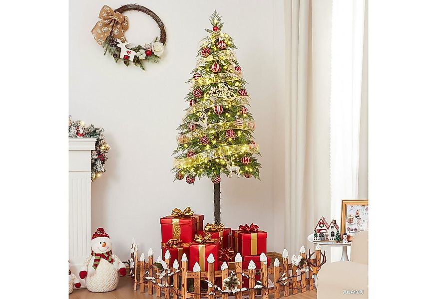 Yorbay Künstlicher Weihnachtsbaum 180cm Weihnachten Baum Deko mit LED Beleu günstig online kaufen