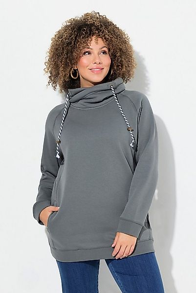 Ulla Popken Sweatshirt Bis 64 Sweatshirt mit Stehkragen Pullover günstig online kaufen