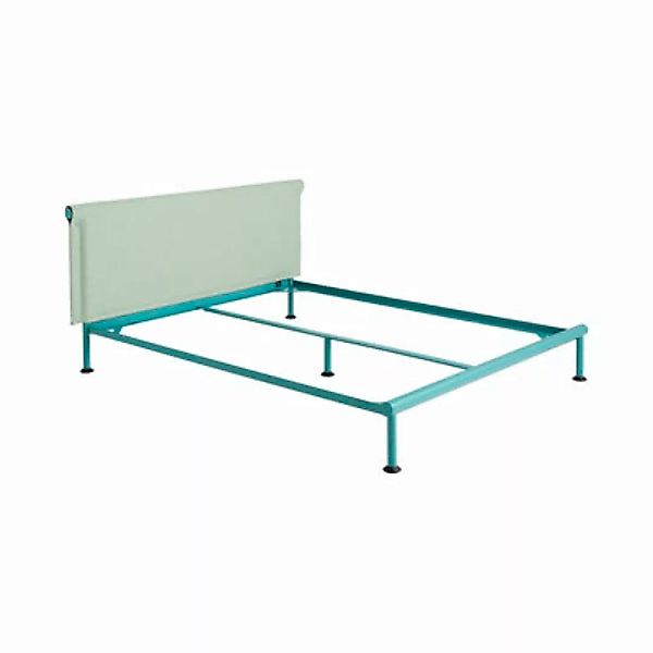 Doppelbett Tamoto metall textil blau / Für Matratzen der Größe 160 x 200 cm günstig online kaufen