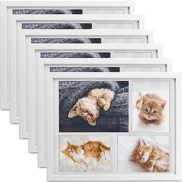 Bomoe Galeria Bilderrahmen 4 Bilder 15x21cm + 10x15cm Weiß 6tlg günstig online kaufen